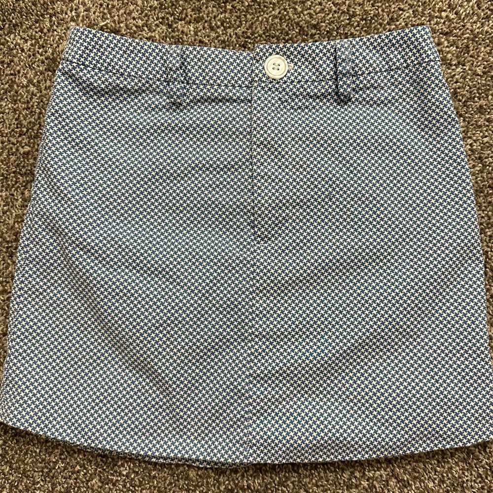 Tilly’s Sky & Sparrow Blue & White Houndstooth Mini Skirt | XS
